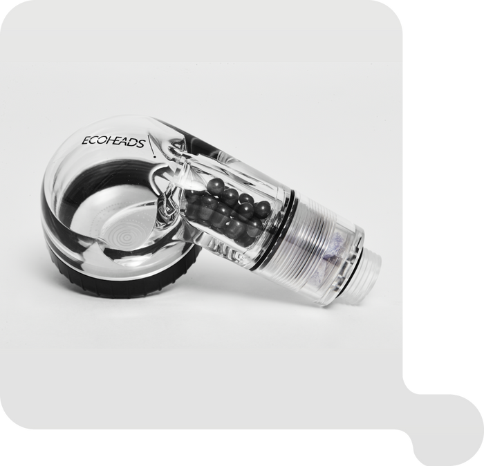 Original ECOHEADS Showerhead from 2013 in the connected timeline frame